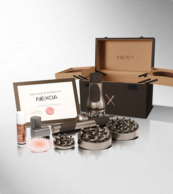 Comprehensive FasciaBlaster kit featuring multiple tools designed for fascia treatment, targeting various areas of the body.