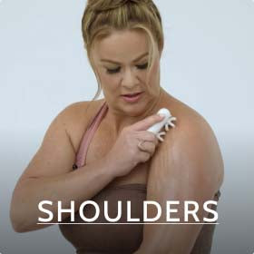 Thumbnail from the FasciaBlaster shoulders tutorial, illustrating how to release fascia in the shoulders for improved mobility.