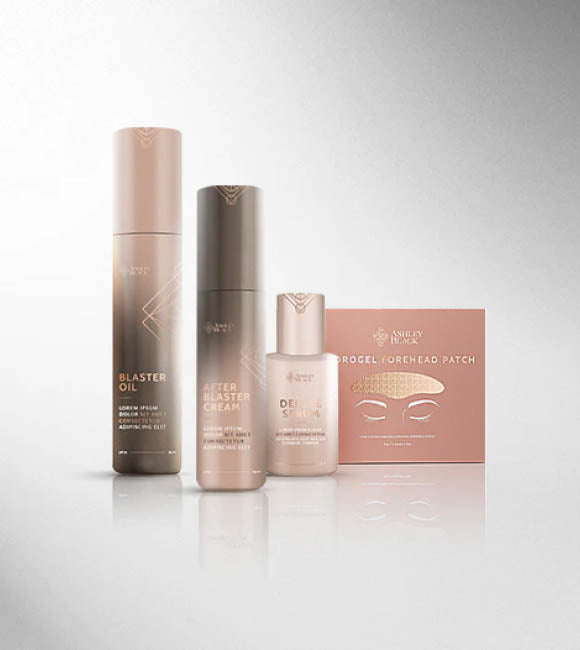 FasciaBlaster oil, serum, and hydrogels for enhanced treatment results, nourishing the skin and promoting optimal fascia health.